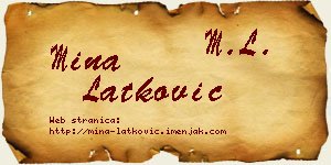 Mina Latković vizit kartica